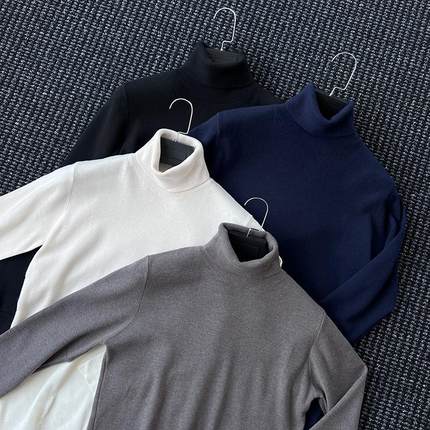 CssuGent秋冬季时尚高领16针高领毛衣男士商务休闲套头保暖打底衫