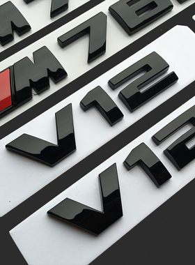 适用宝马M标改装5系7系M140i M235i运动M550i M760Li V12车尾贴标