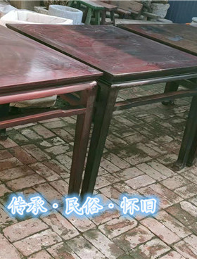 民俗怀旧老物件明清旧家具老方桌八仙桌旧桌子茶桌饭桌古镇民宿