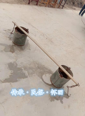 民俗古代水桶装饰摆件