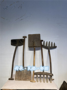 民俗老物件怀旧装饰农耕文化南方老农具旧农具木锨木耙木铲博物馆