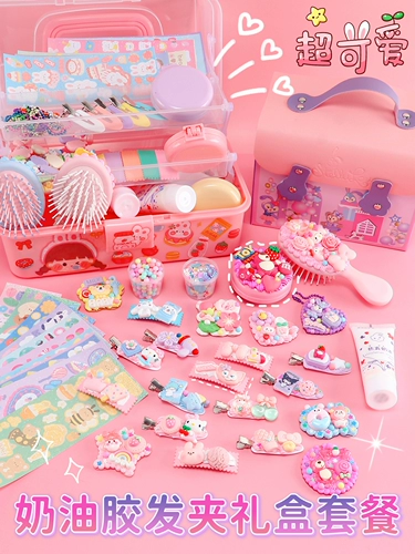 Кремовая заколка для волос ручной работы, шпильки для волос, расческа, подарочная коробка, комплект