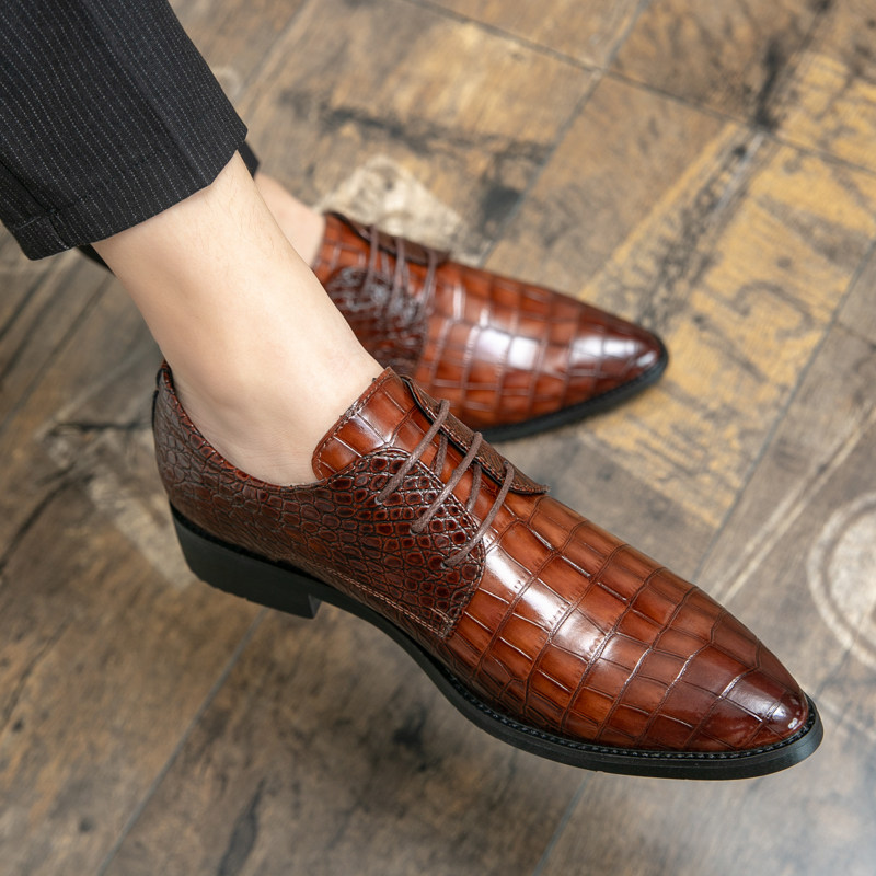 男士尖头商务皮鞋2024年正装内增高休闲小皮鞋透气发型师流行潮鞋,流行男鞋,正装皮鞋,淘宝优惠券,粉丝福利购,淘宝优惠卷