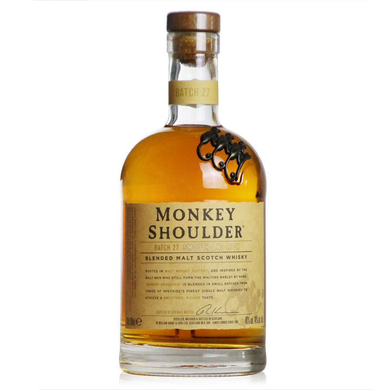 金猴 monkey shoulder猴子肩膀混合麦芽威士忌 三只猴子 洋酒正品