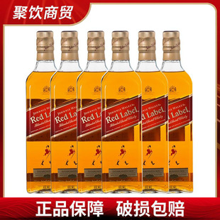 6瓶装红方红牌苏格兰威士忌原装进口700ml帝亚吉欧洋酒尊尼获加