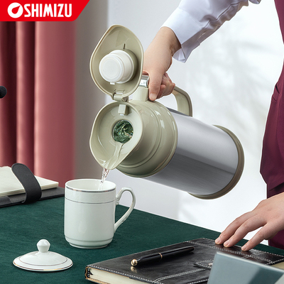 SHIMIZU清水热水瓶不锈钢暖壶覆古保温水壶水瓶家用保温瓶暖瓶