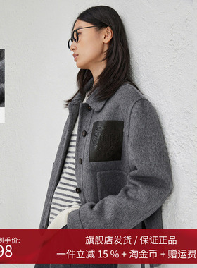 【羊毛】播商场同款复古宽松休闲短款24冬新毛呢外套女BDR4AD3763