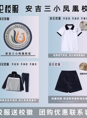 【校徽校服】安吉县第三小学凤凰校区 安吉四小 英伦学生运动短袖