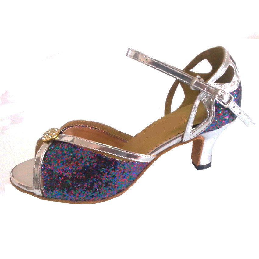 大码女拉丁舞鞋学生国标 成人跳舞鞋 软底定制跟高 摩登交谊专业