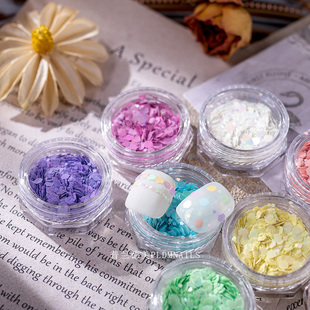 美甲马卡龙亮片饰品指甲装饰品少女心多边形亮片大小混装网红款