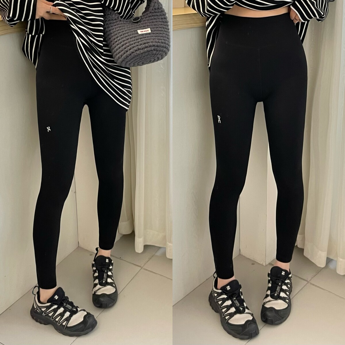 欧洲站2025冬季高腰弹力显瘦加绒外穿打底衫字母印花瑜伽裤休闲裤