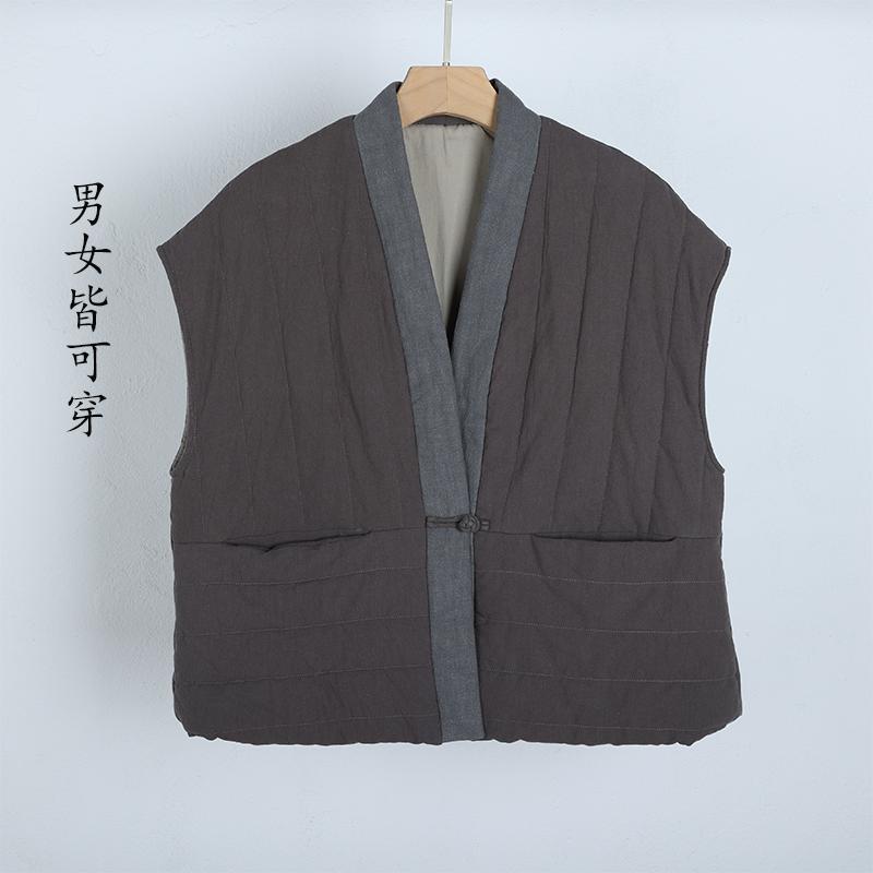 禅修打坐马甲棉马夹国风宽松