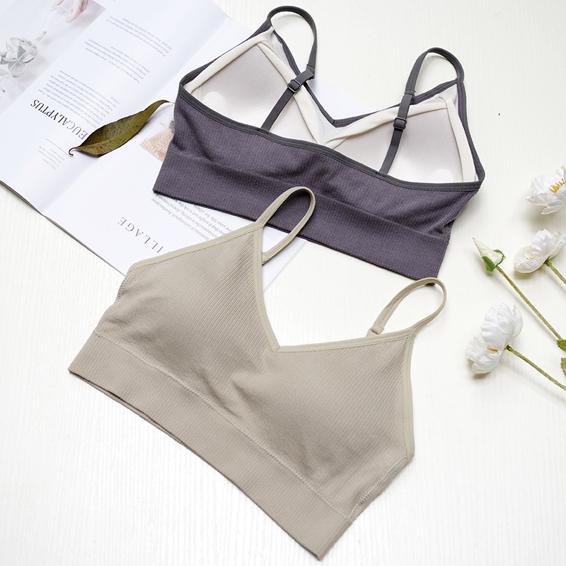 韩系简约蚕丝乳胶固定一体女文胸