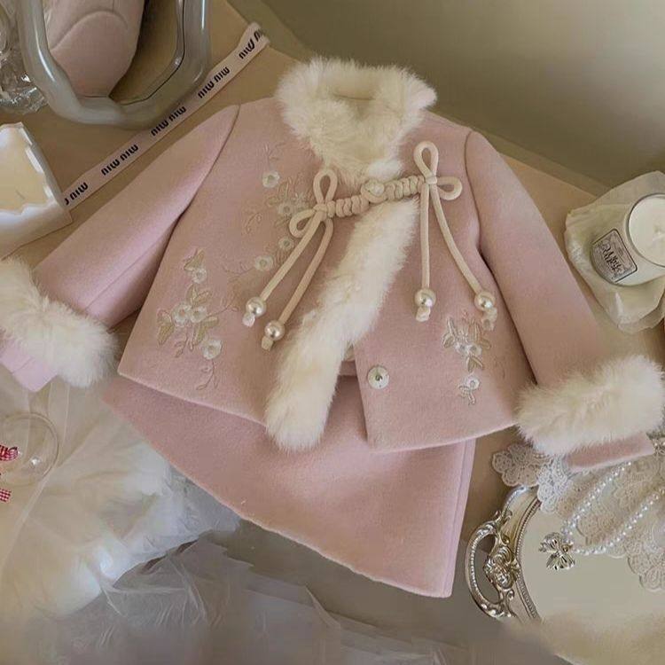 ABC女童新中式国风新年服套装25冬季新款儿童小香风外套半身裙两,童装/婴儿装/亲子装,儿童运动套装,淘宝优惠券,粉丝福利购,淘宝优惠卷