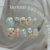 YJ纯手工穿戴甲夏日多巴胺穿戴甲高级感短款 韩系ins风美甲小众