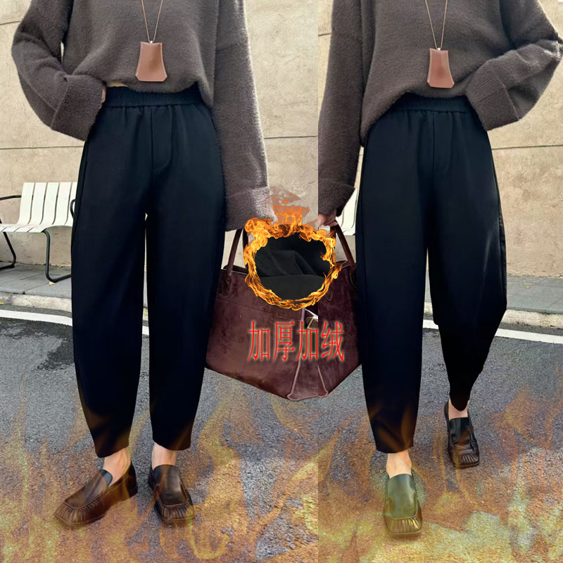 桐桐佳冬季复合一体绒小脚萝卜裤