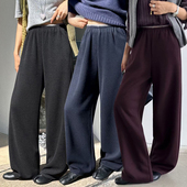 桐桐佳冬桑蚕丝羊绒微弯刀裤 简谜2580 香蕉裤 女高弹宽松窄版 阔腿裤