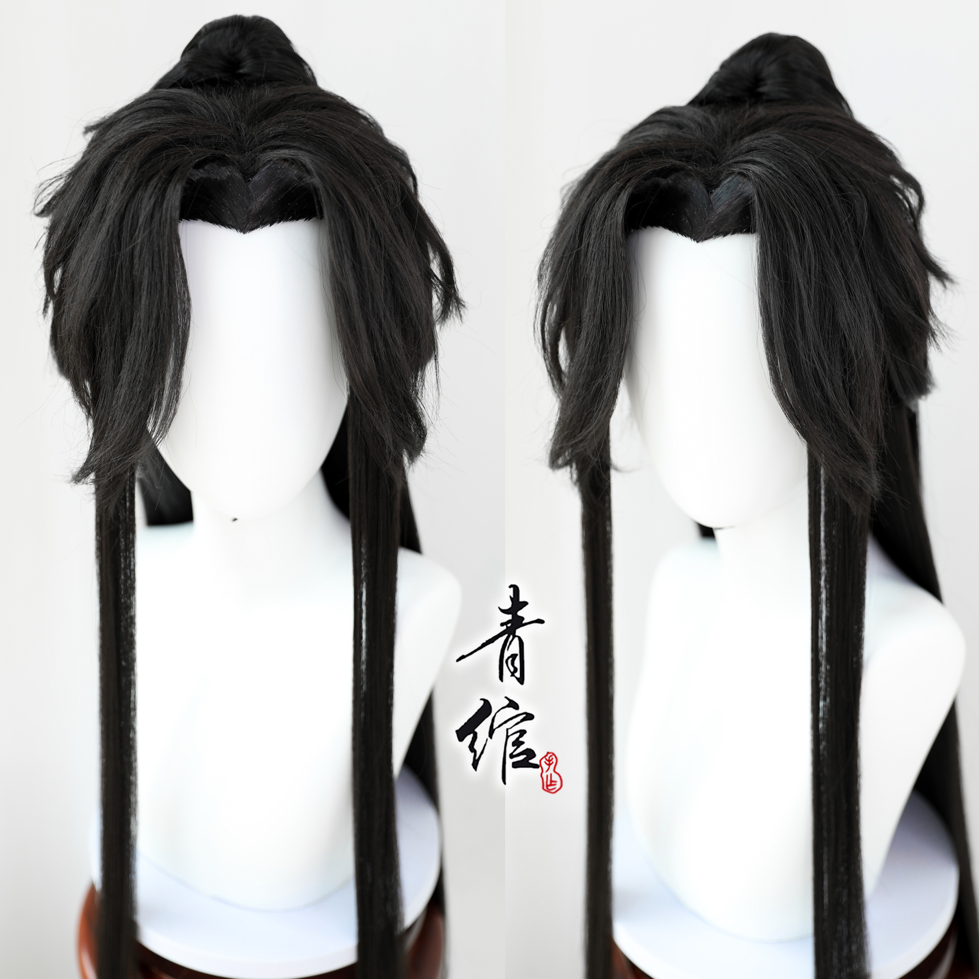 青绾高温丝贴片泰版洛冰河假发套
