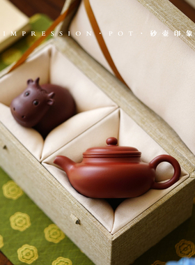 砂壶印象宜兴紫砂 牛牛运转 紫泥/朱泥/段泥 6x5cm 可爱茶宠 手作