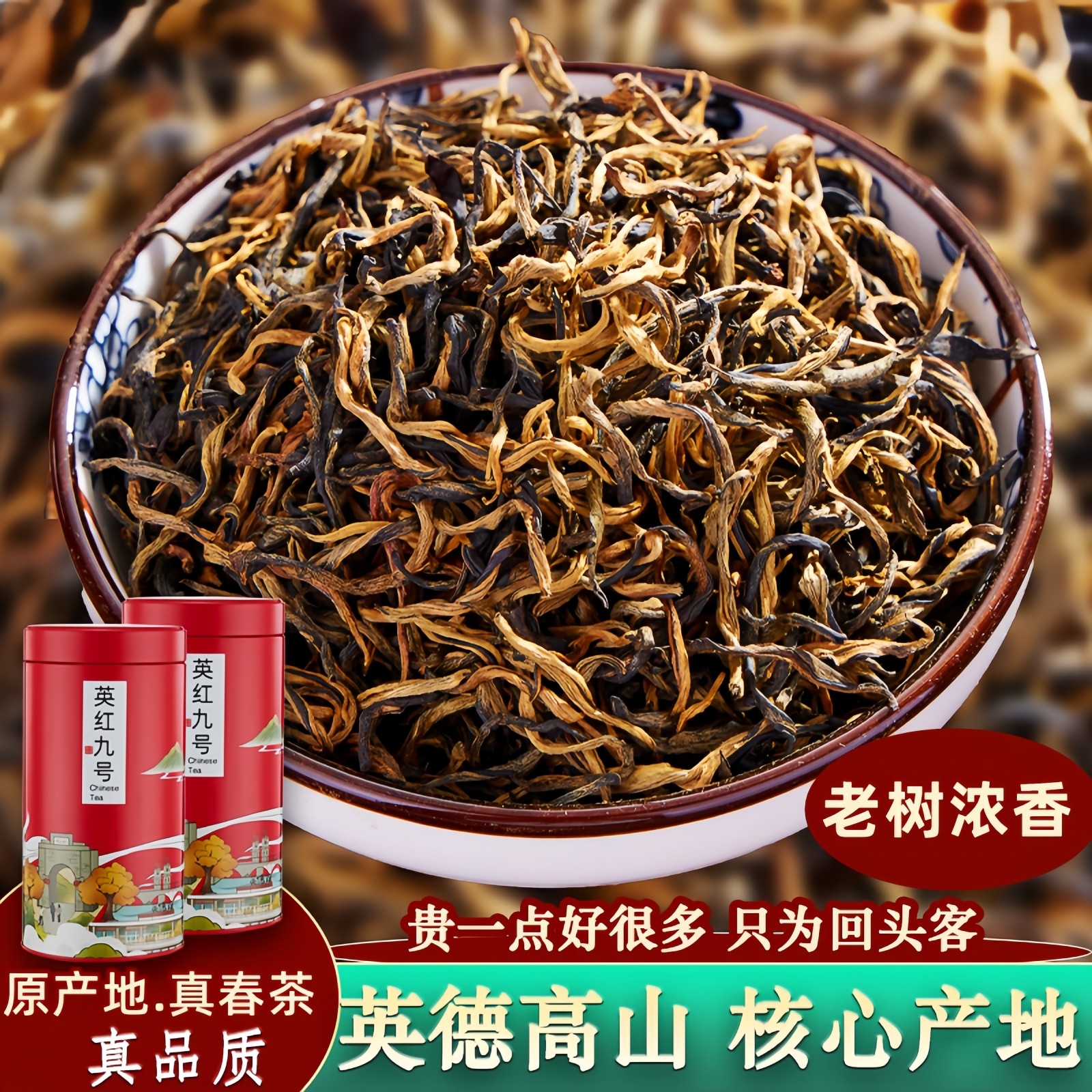 春茶英德红茶英红九号特级浓香型明前春茶叶新茶一斤高山老树