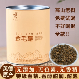 英德红茶英红九号金毛毫特级浓香型耐泡新茶罐装2025春茶高山老树