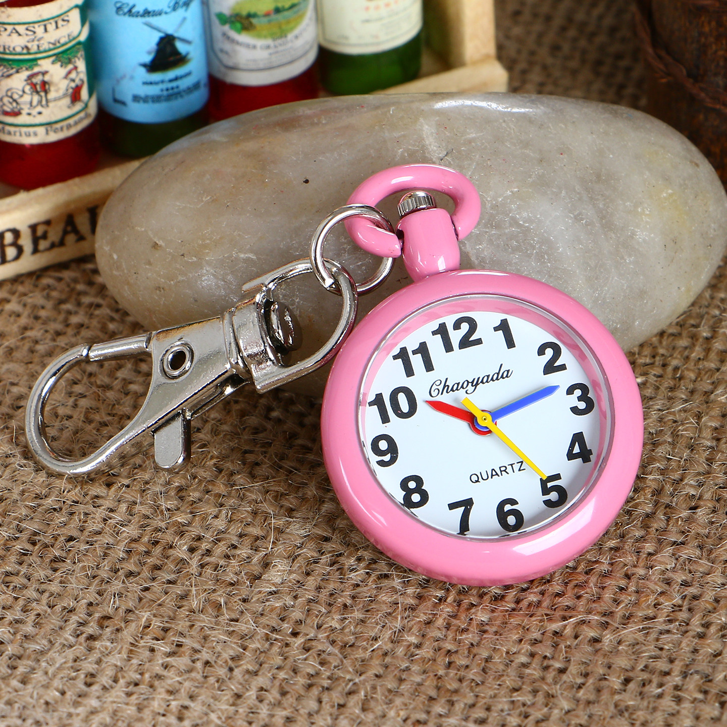 小巧时尚儿童小学生钥匙扣挂表中老年人清晰数字怀表医生护士用表