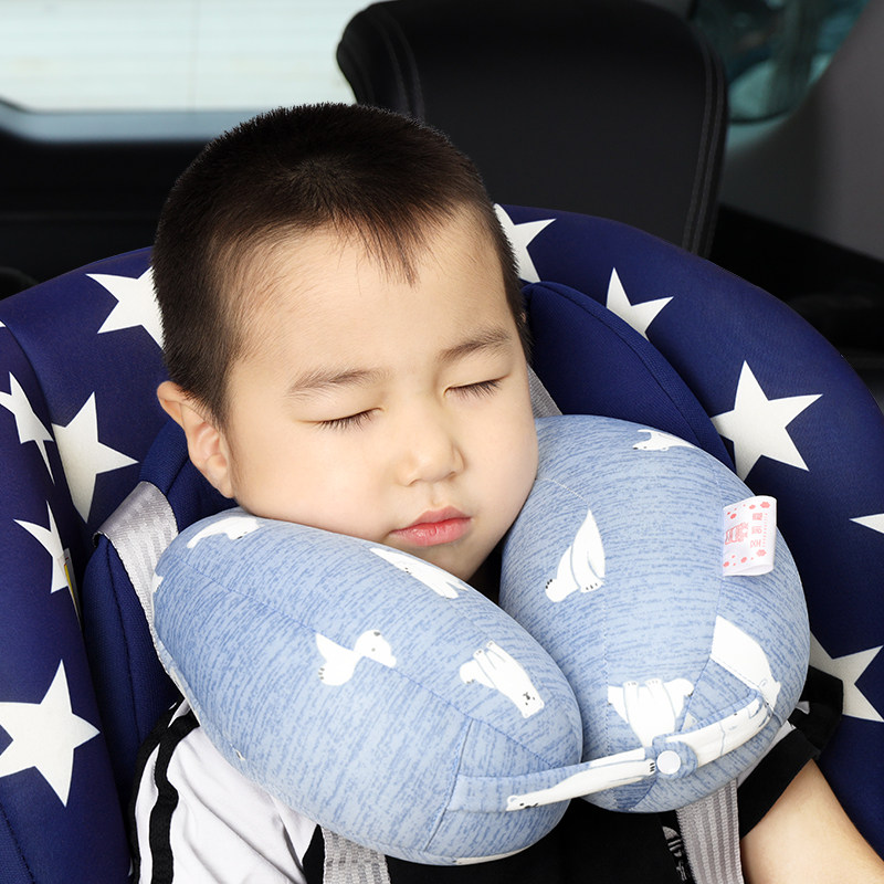 u型枕安全座椅护头枕宝宝车用护颈枕旅行睡觉儿童枕头3岁以上神器
