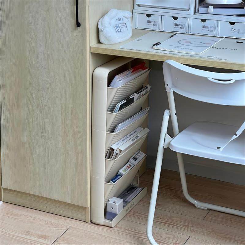 宿舍书桌脚下落地书架侧边缝隙书本收纳架教室多功能简易立书架,收纳整理,书桌收纳置物架,淘宝优惠券,粉丝福利购,淘宝优惠卷