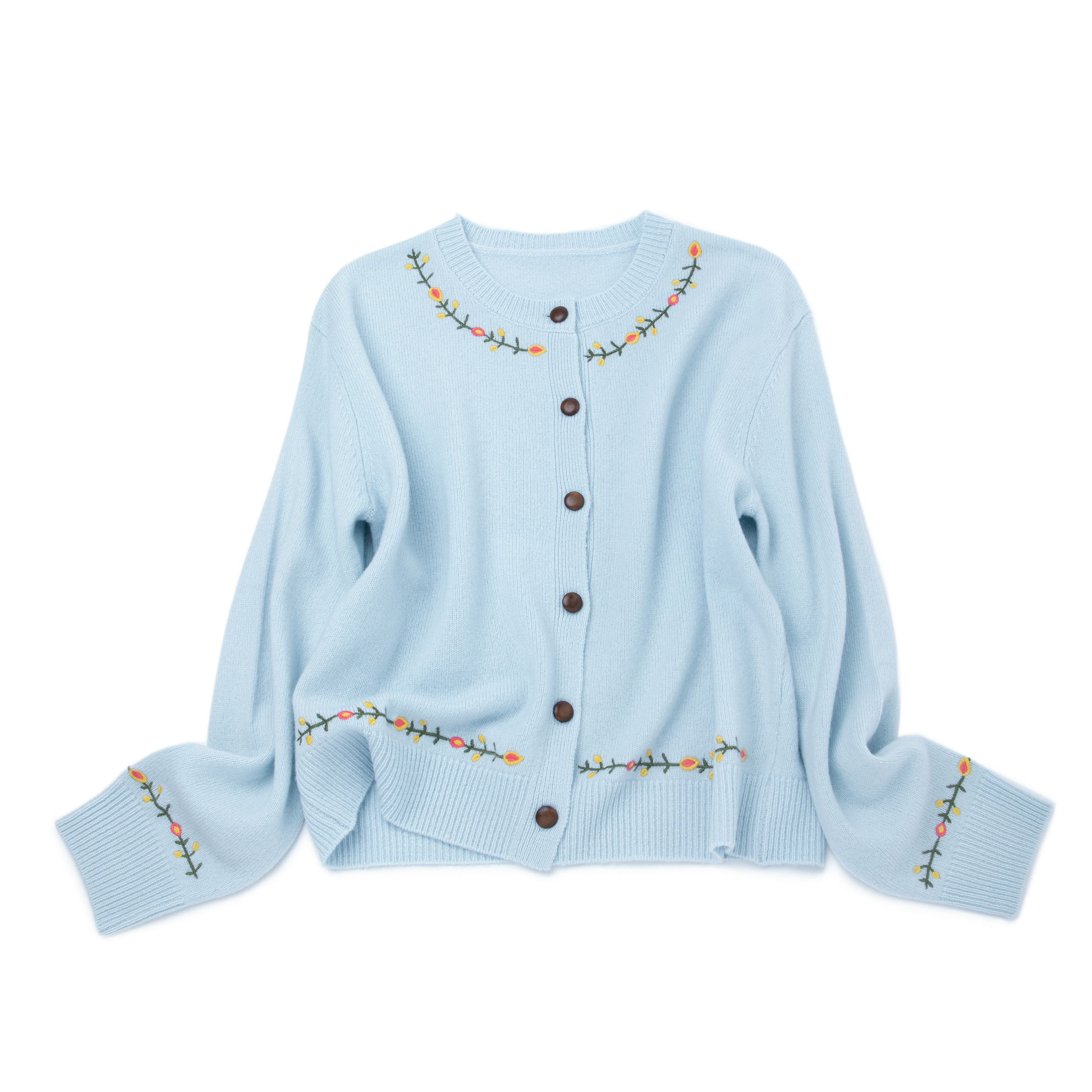 LEMAER乐玛尔 法单100%CASHMERE重工刺绣温柔慵懒风女士羊绒开衫,女装/女士精品,羊绒衫,淘宝优惠券,粉丝福利购,淘宝优惠卷