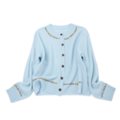 LEMAER乐玛尔 法单100%CASHMERE重工刺绣温柔慵懒风女士羊绒开衫