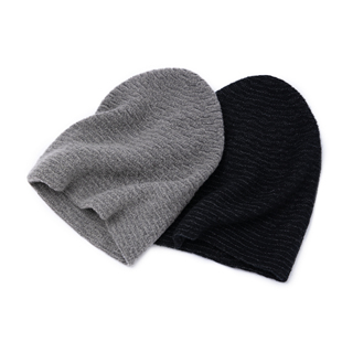 LEMAER乐玛尔 意大利客户CASHMERE特殊纱针织羊绒包头堆堆帽子