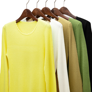 CASHMERE&SILK圆领毛絮边靓丽套衫 多彩春日 法单 LEMAER乐玛尔