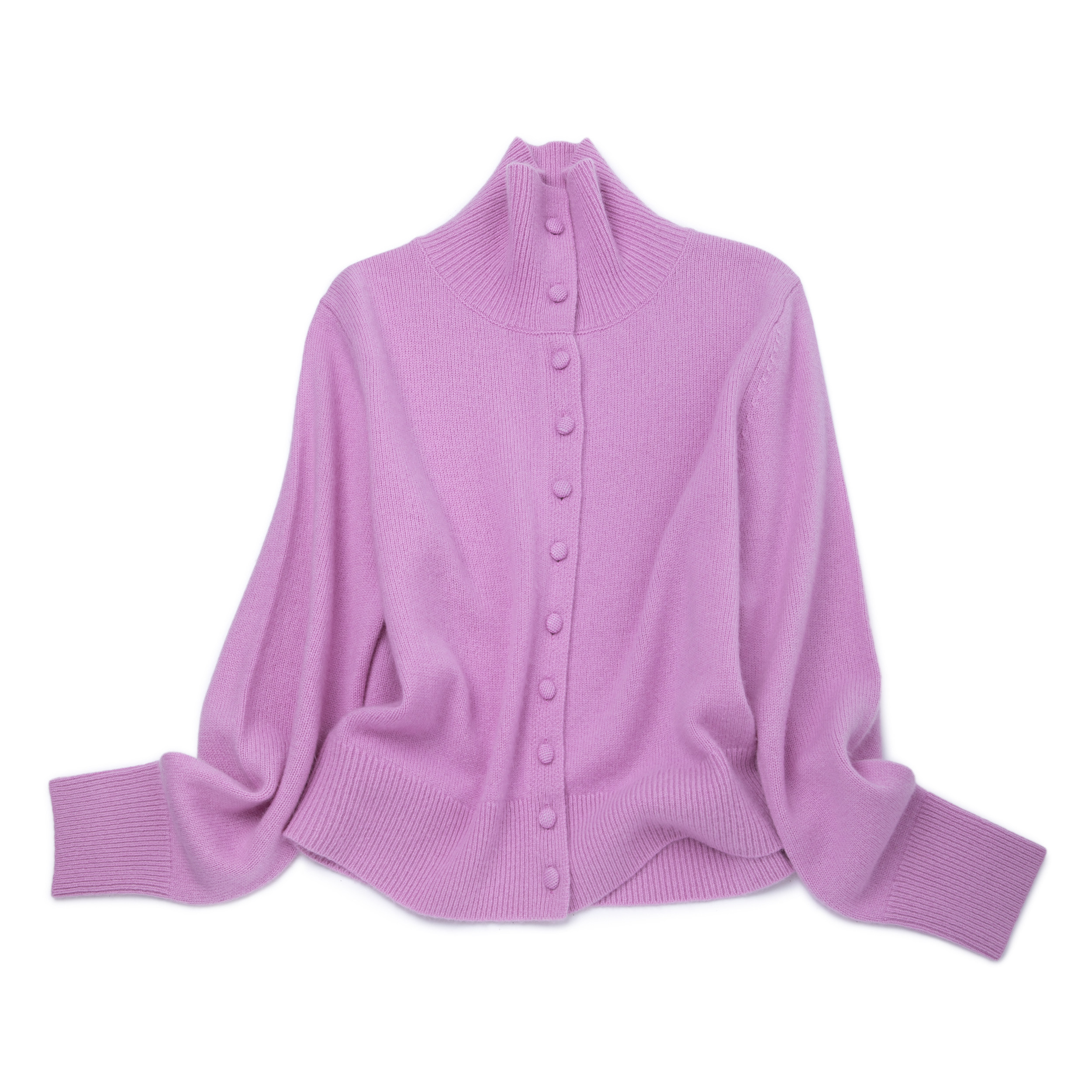 LEMAER乐玛尔 意大利定制100%CASHMERE可高可翻领单排扣女羊绒衫,女装/女士精品,羊绒衫,淘宝优惠券,粉丝福利购,淘宝优惠卷