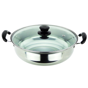 不锈钢汤锅26-28-30-32-34-36CM 家用火锅煲汤盆电磁炉煤气灶通用