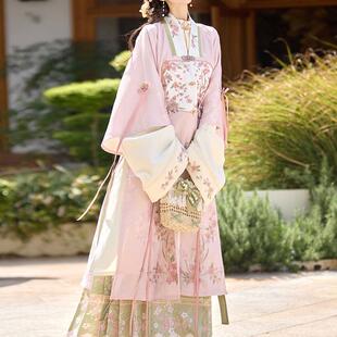 凤台曲原创汉服 花似锦 明制汉服秋冬套装刺绣合领立领衫马面裙