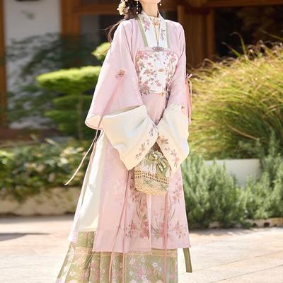 凤台曲原创汉服 花似锦 明制汉服秋冬套装刺绣合领立领衫马面裙