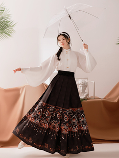 凤台曲(风铃) 明制立领对襟短衫百褶裙文艺汉元素原创汉服女