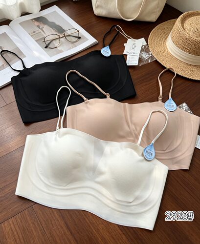 我的薇薇worldveve2928超薄无痕云感美背内衣女大胸显小抹胸文胸