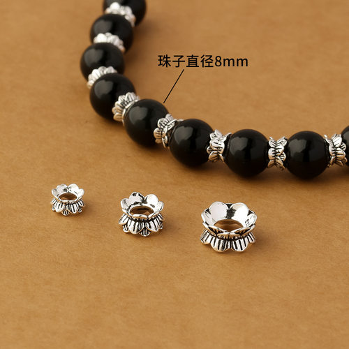 双面莲花花托花瓣S925纯银