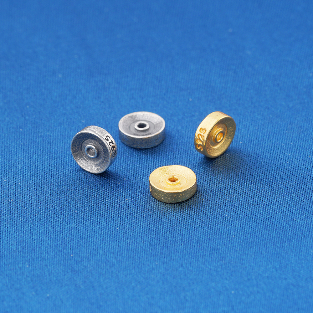 s925纯银镀黄金色6mm隔片垫片diy文玩手串菩提手链隔珠隔片配件