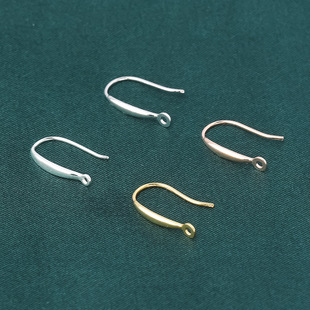 S925纯银半成品耳饰品配件 挂吊坠耳钩  手工diy制作珍珠耳环材料