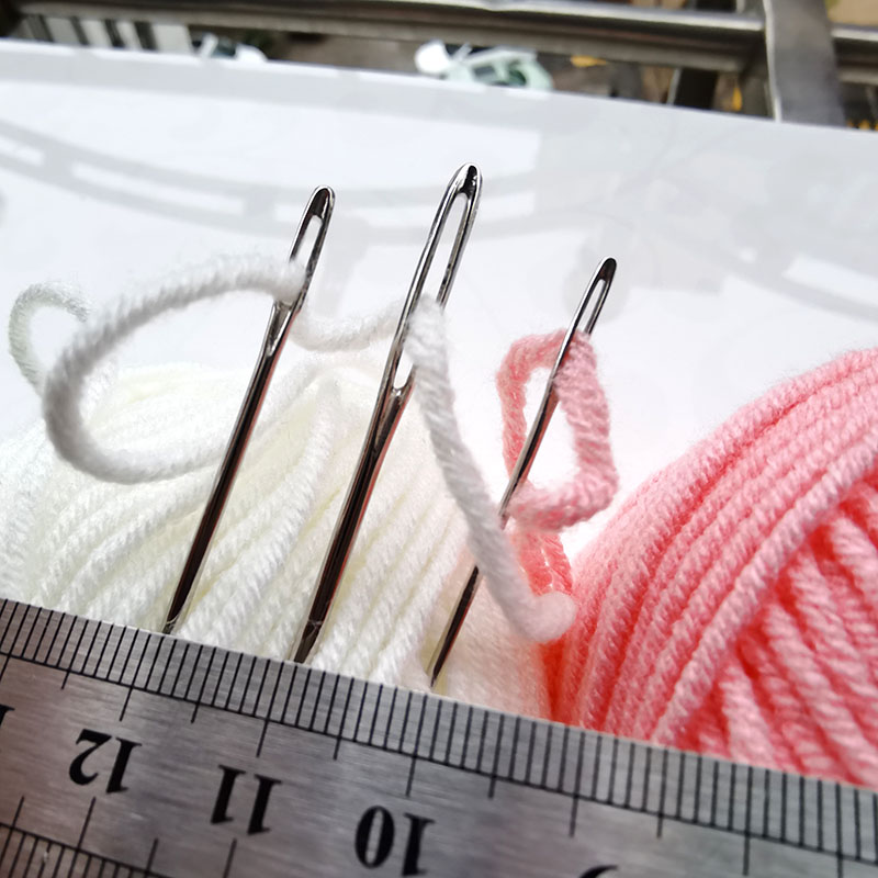 尖头圆头毛线手工编织绒衫大孔针
