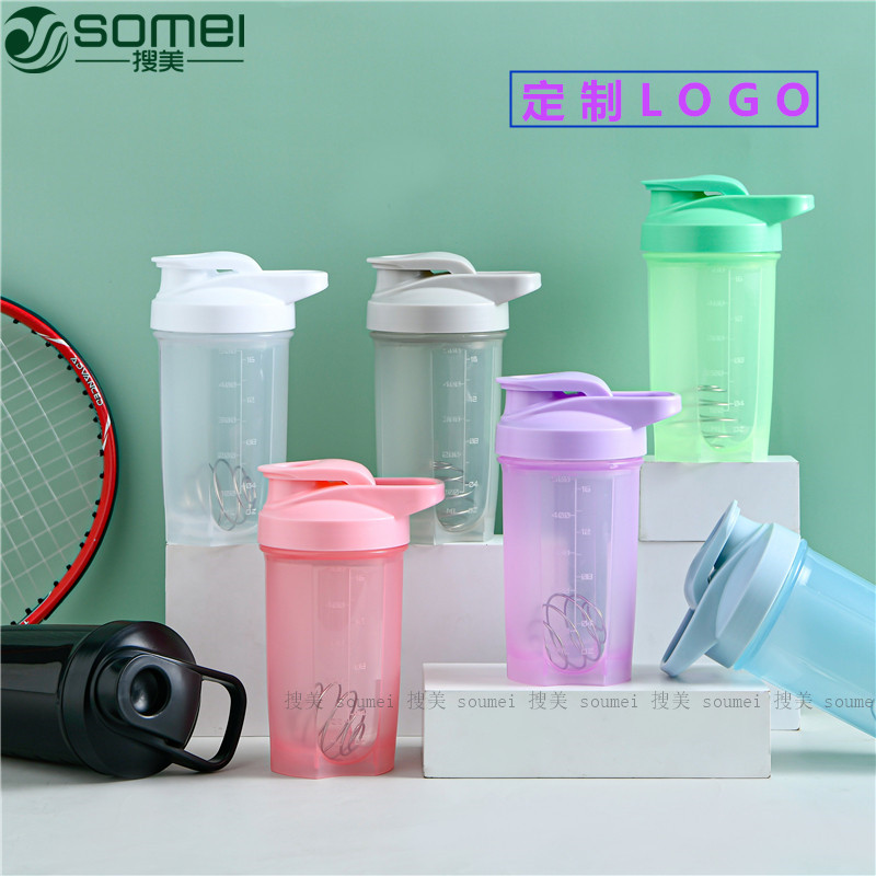 蛋白粉奶昔摇摇杯便携运动健身水壶代餐粉搅拌杯带刻度塑料水杯子