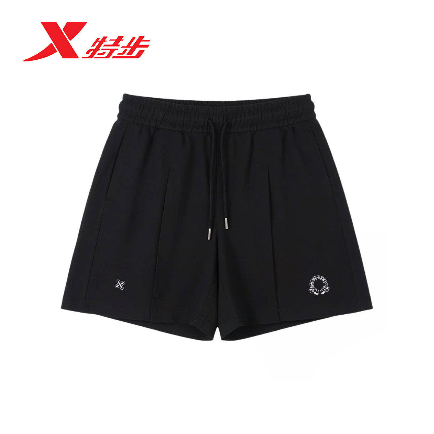 特步XDNA系列针织短裤女款2026夏休闲透气运动五分裤974228610392