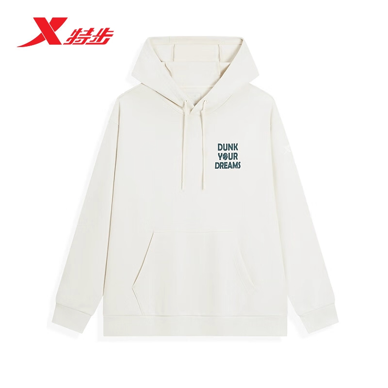 特步连帽卫衣男款2025新款秋季套头衫运动长袖上衣男975329930268