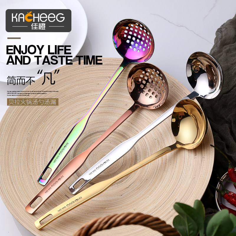 Northern Europe 304 Stainless steel Hot Pot Leaky spoon a soup spoon one Hooks Pot spoon Long handle a soup spoon Two piece setin the Kitchen/Cooking utensils , Cooking utensils , Cooking spoon shovel , Spoon  category - from Buy2taobao.com to provide professional Taobao agent buy service