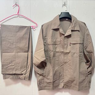 夏季超薄工作服套装男外套上衣多口袋长袖透气凉爽工作服夏天薄款