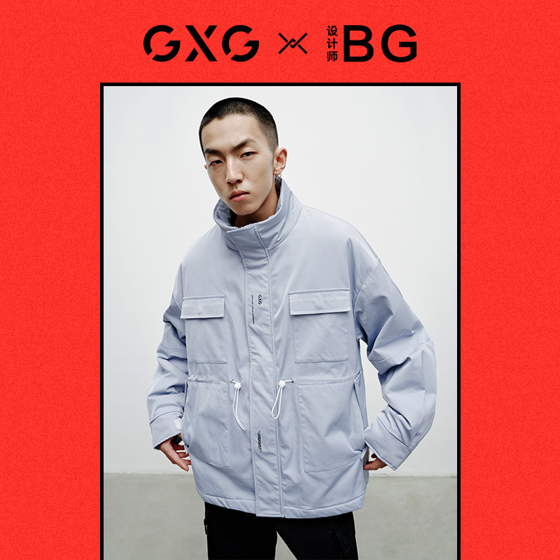 GXG男装【X-LAB】21年冬季新品BG联名休闲微阔潮流蓝色棉服高性价比高么？