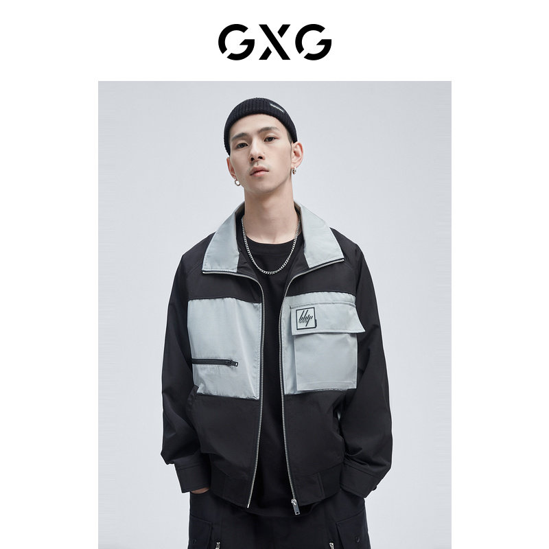 GXG男装生活系列春季商场同款黑色立领夹克男士工装外套潮属于什么档次？