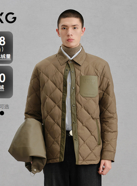 GXG男装 pu口袋衬衫式通勤羽绒服男 24冬品G24XY24027
